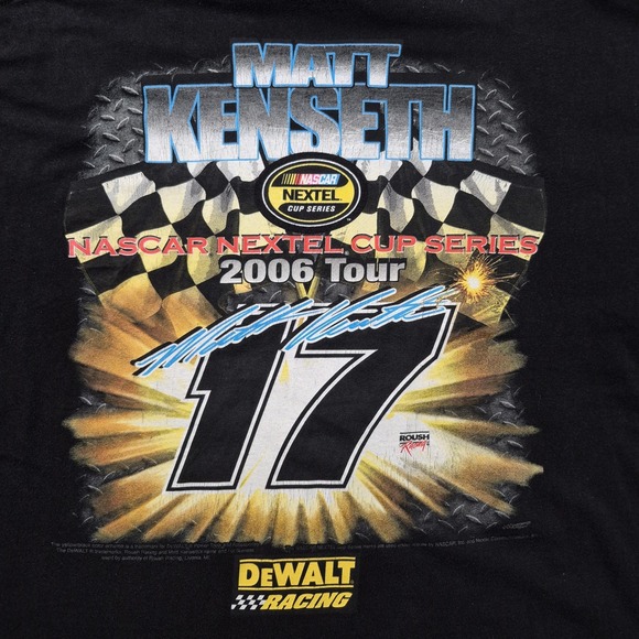 NASCAR Matt Kenseth Nextel Cup Tour 2006 Dewalt T Shirt Large Y2k Men' Size XL - Picture 4 of 7